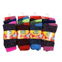 3pr Ladies Thermal Crew Socks 9-11 [Assorted]